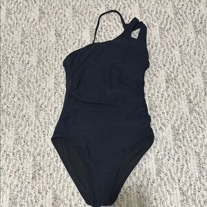 Amazon Black One-Shoulder One Piece Swimsuit